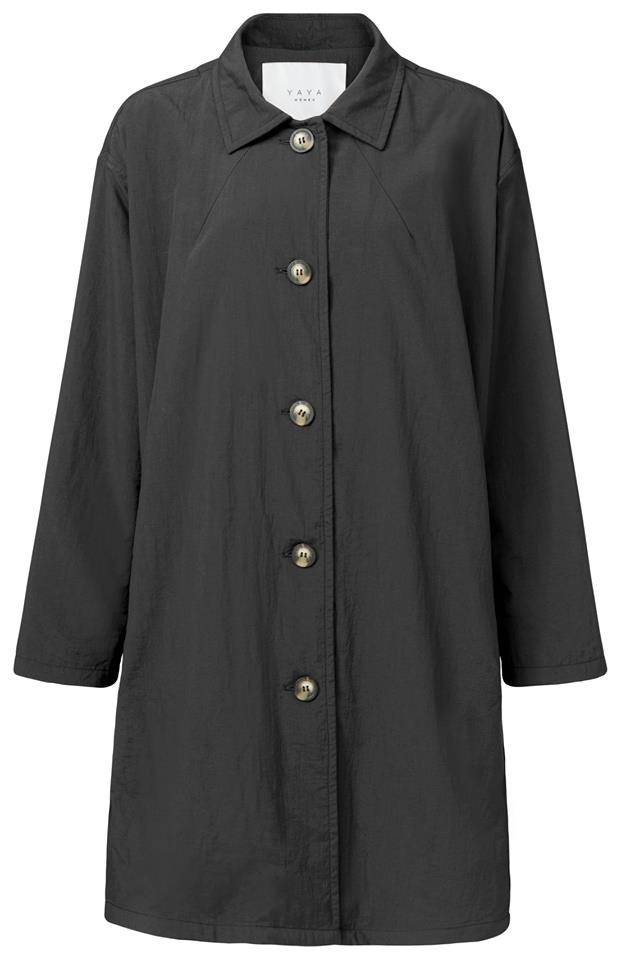 YAYA - Black Oversized Trench Coat – Energy Clothing Stamford