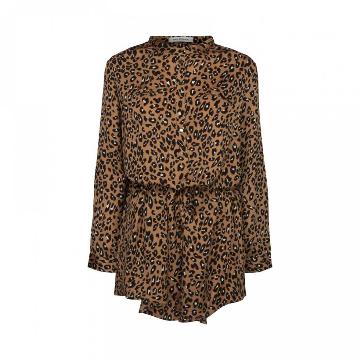SOFIE SCHNOOR - Tan Leopard Print Dress With Tie Waist – Energy ...