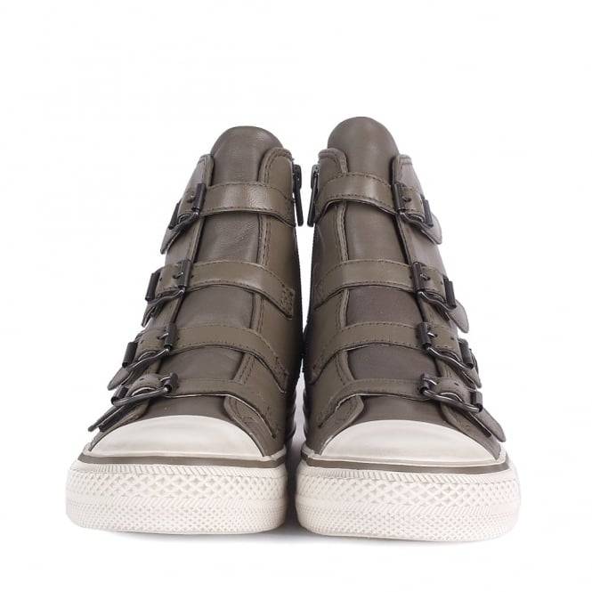 Ash Footwear Virgin Perkish 'Grey' Leather Buckle Trainer