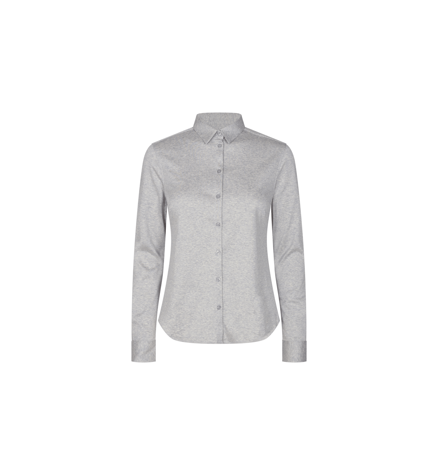 MOS MOSH - Tina Light Grey Melange Jersey Shirt – Energy Clothing Stamford