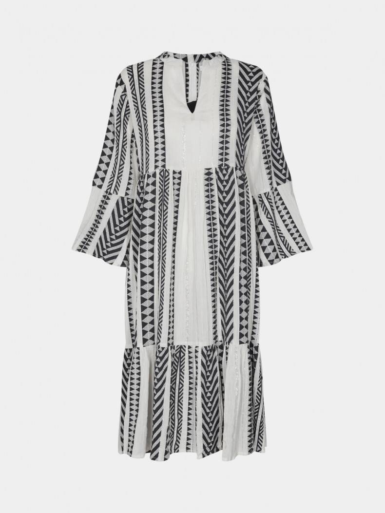 SOFIE SCHNOOR - White & Black Midi Dress – Energy Clothing Stamford