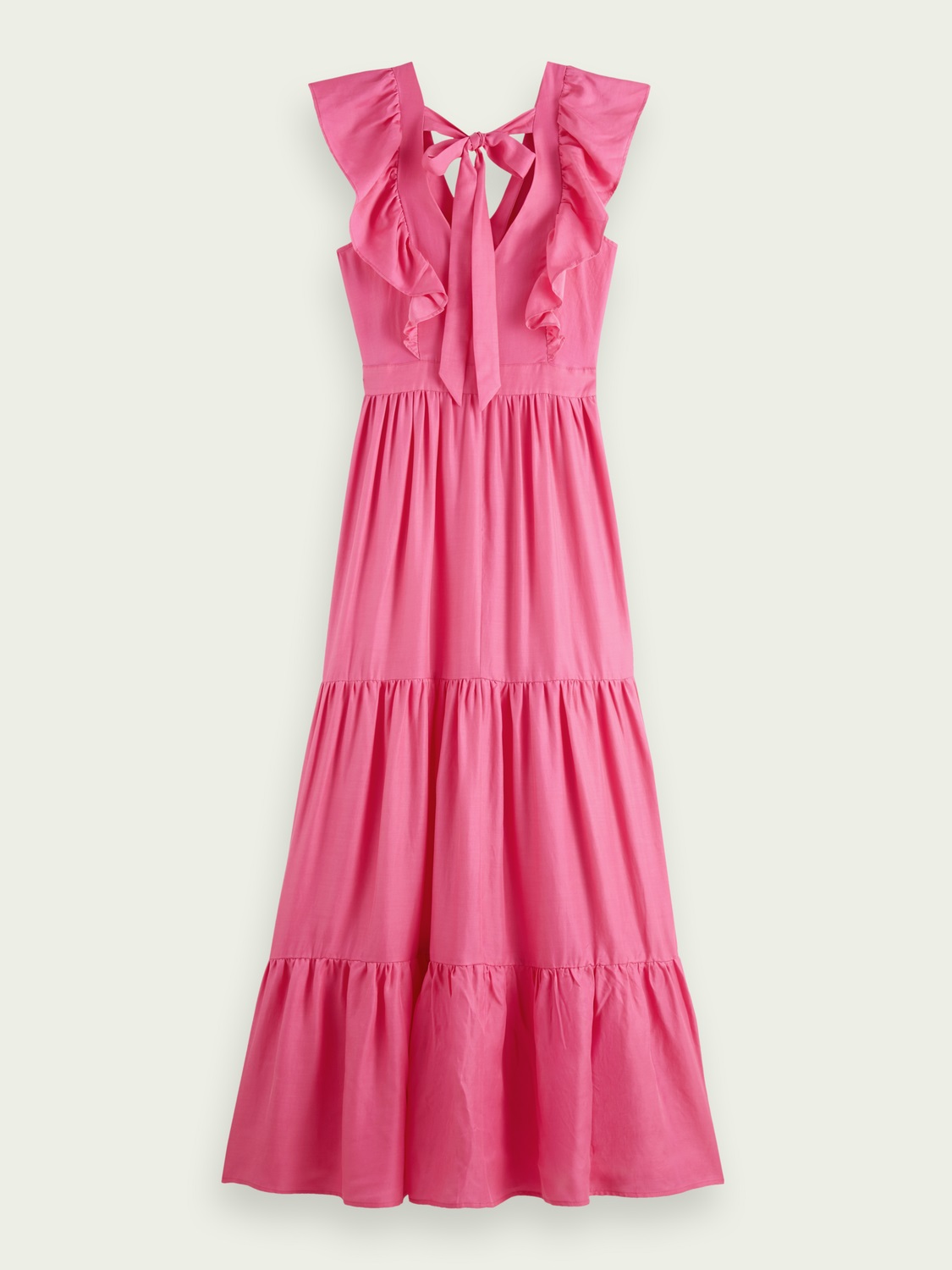 SCOTCH & SODA - Paradise Pink V-neck Open Back Maxi Dress – Energy ...