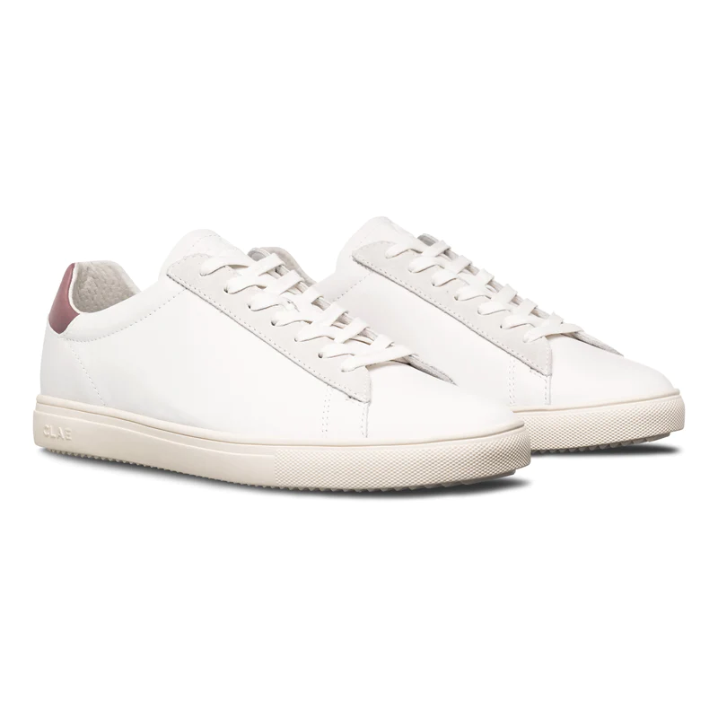 CLAE White Leather Panama Bradley California Trainers Energy