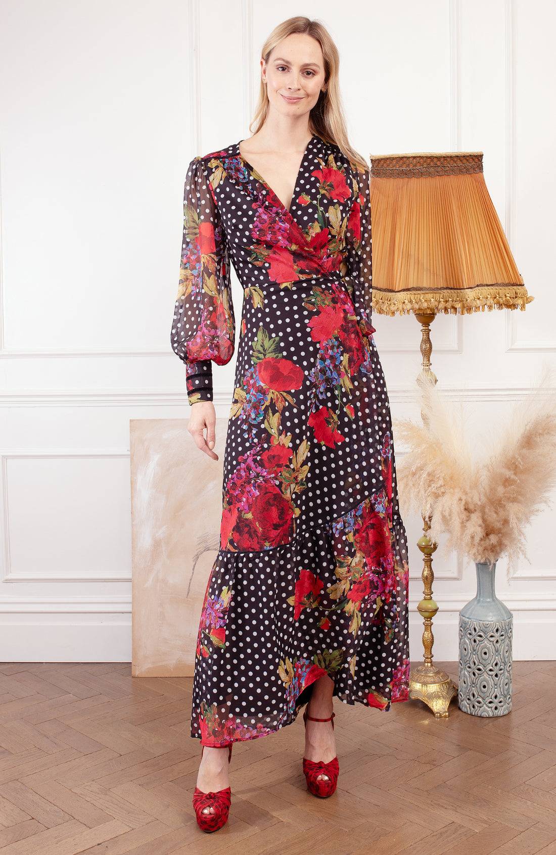 The_Moni_Tie_Waist_Velvet_Trim_Maxi_nbsp_Wrap_Dress_with_Blouson_Sleeve7