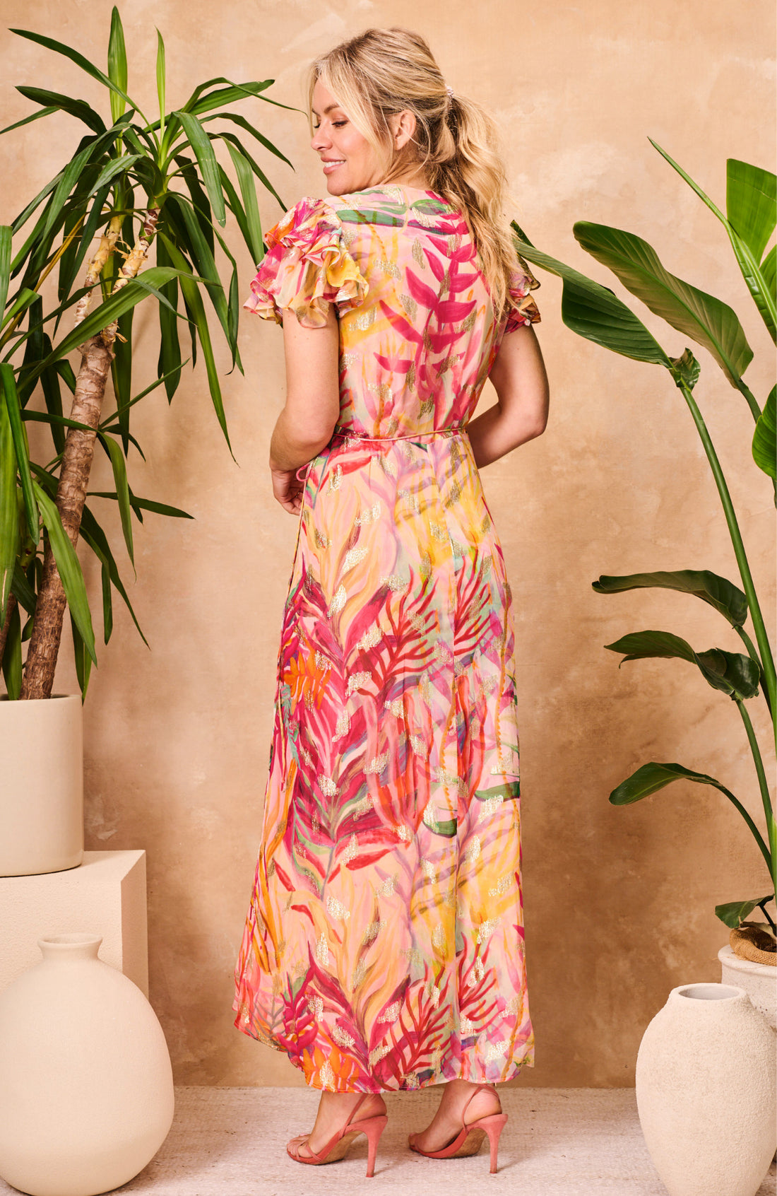 The_Ulla_Feather_Lurex_Frill_Sleeve_Wrap_Dress_with_Tie_Waist_5
