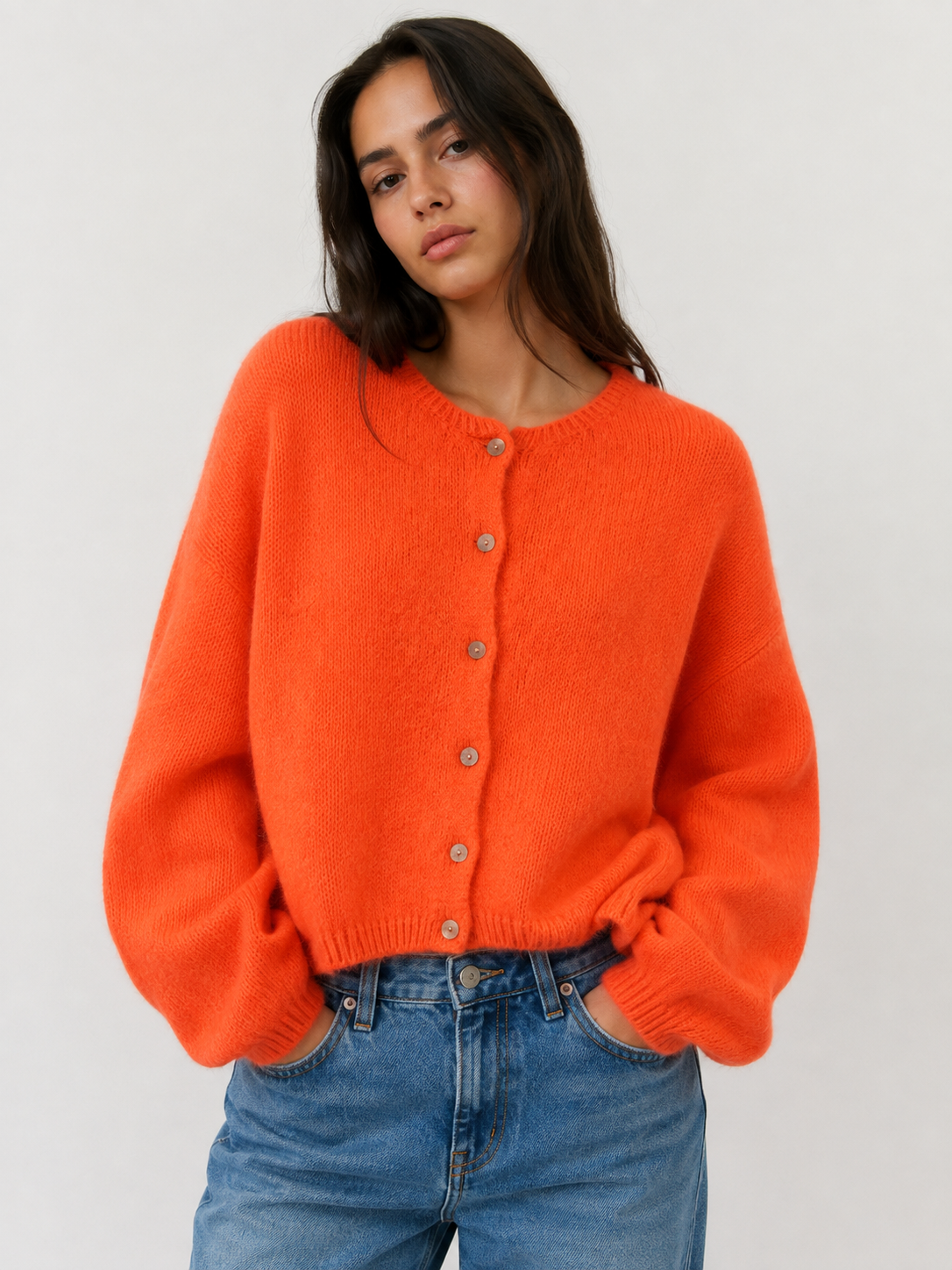 orange cardi orange cardi
