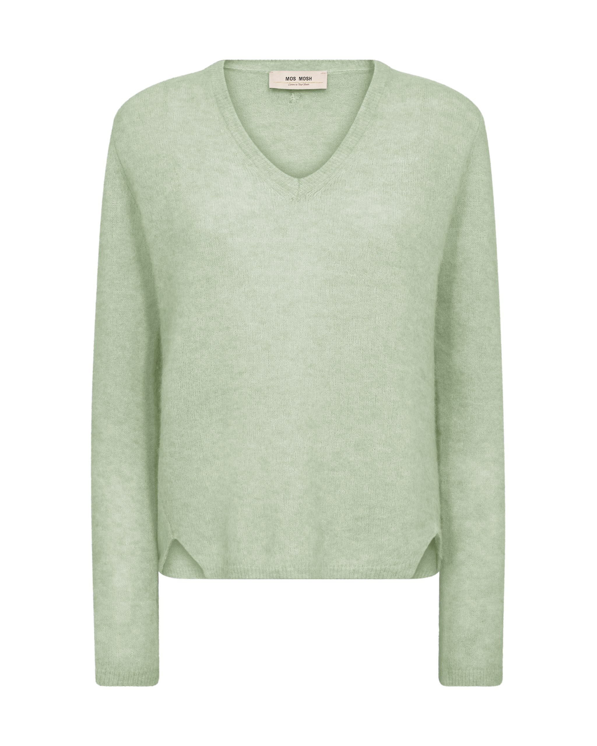 AW26-182160-530_1 MMMape Sophia V-Neck Knit Frosty Green AW26-182160-530_1 MMMape Sophia V-Neck Knit Frosty Green